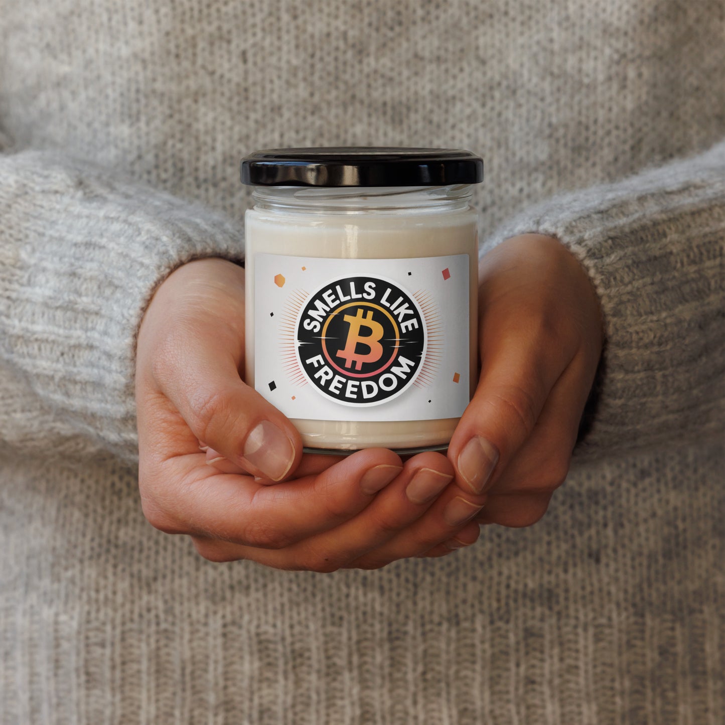 Bitcoin Smells Like Freedom Scented Soy Candle