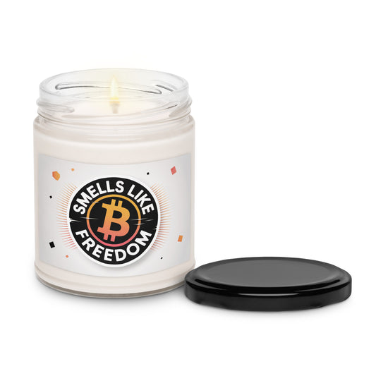 Bitcoin Smells Like Freedom Scented Soy Candle