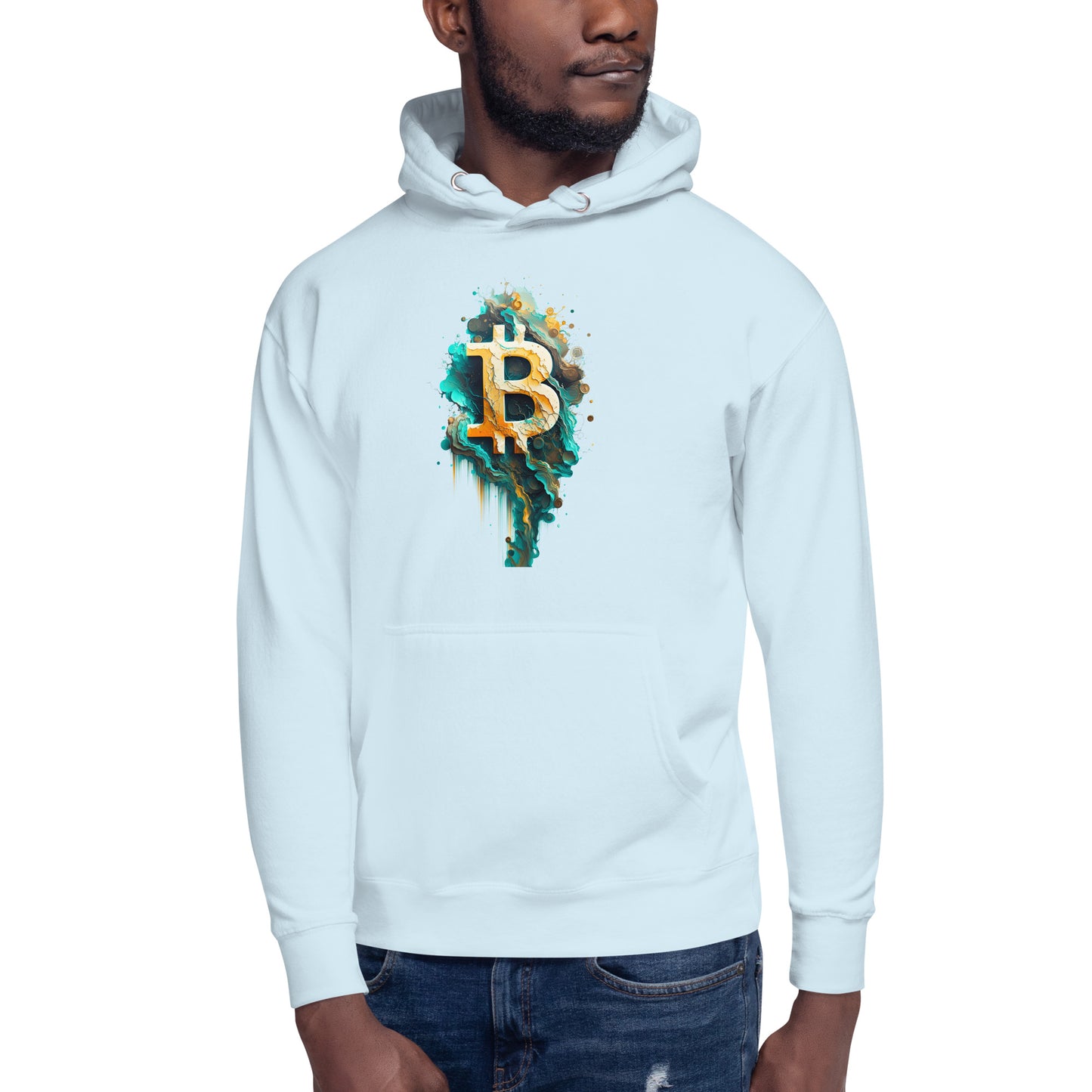 Men's Bitcoin Abstraction Heritage Hoodie