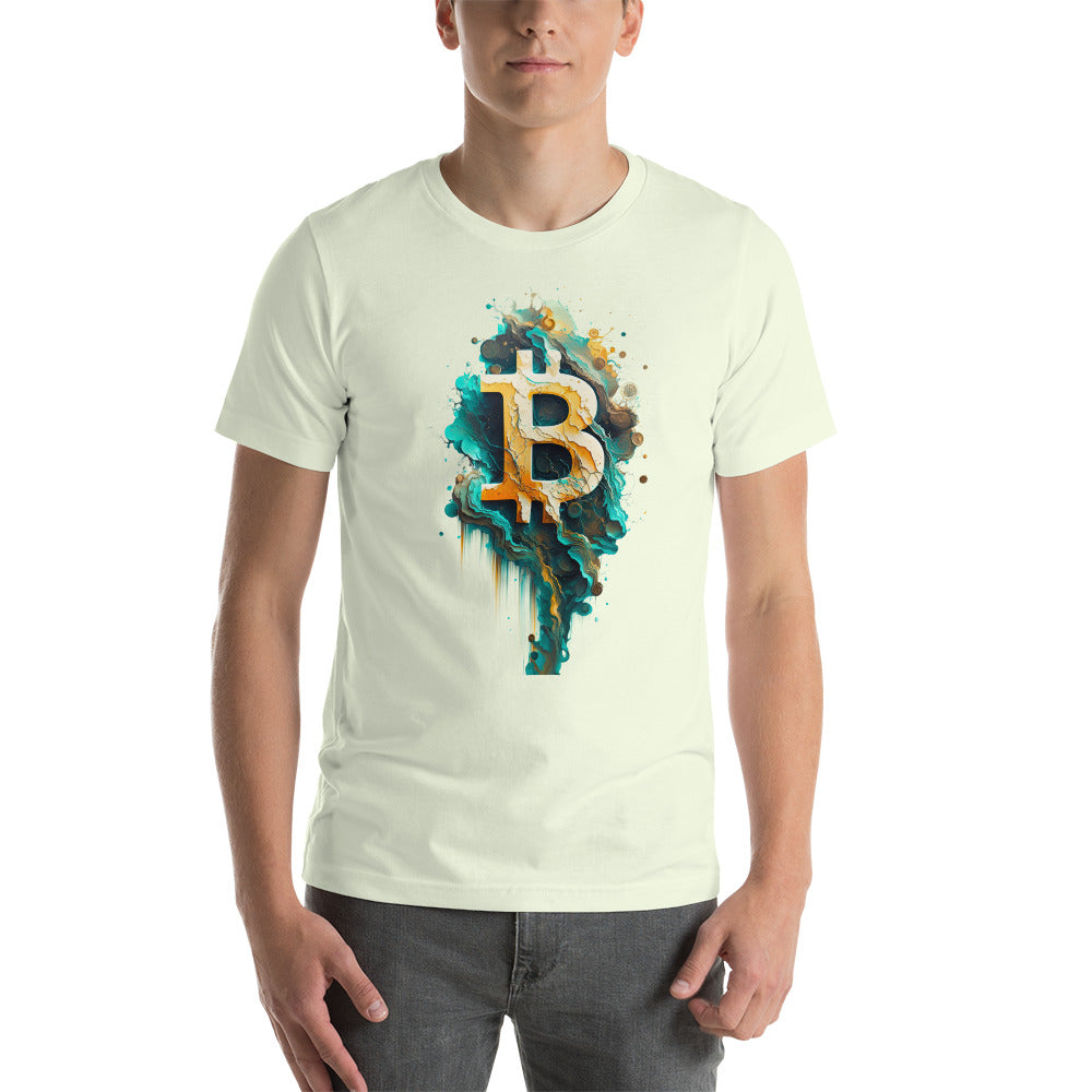 Men's Short Sleeve Bitcoin Abstraction T-Shirt