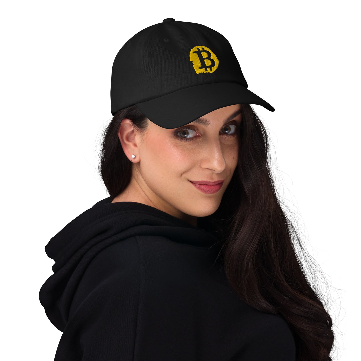 Embroidered Bitcoin Splash Logo Dad Hat