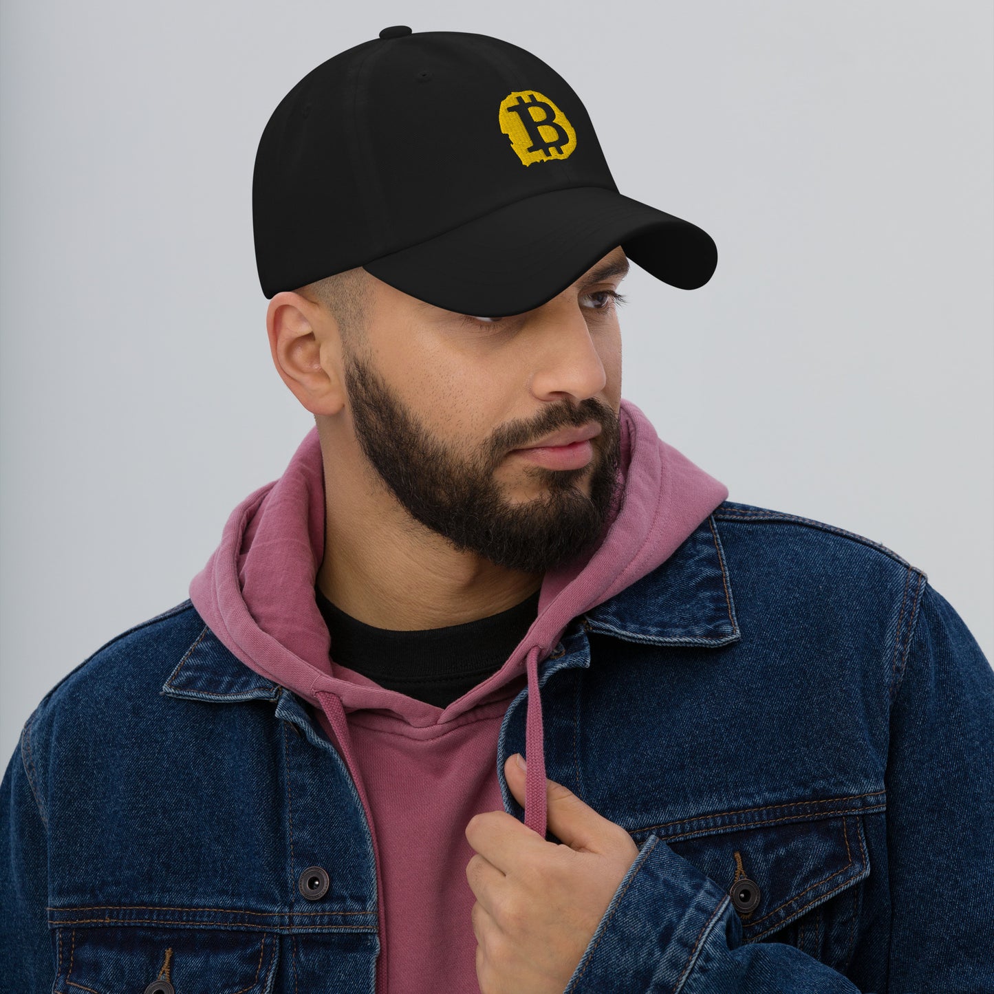 Embroidered Bitcoin Splash Logo Dad Hat