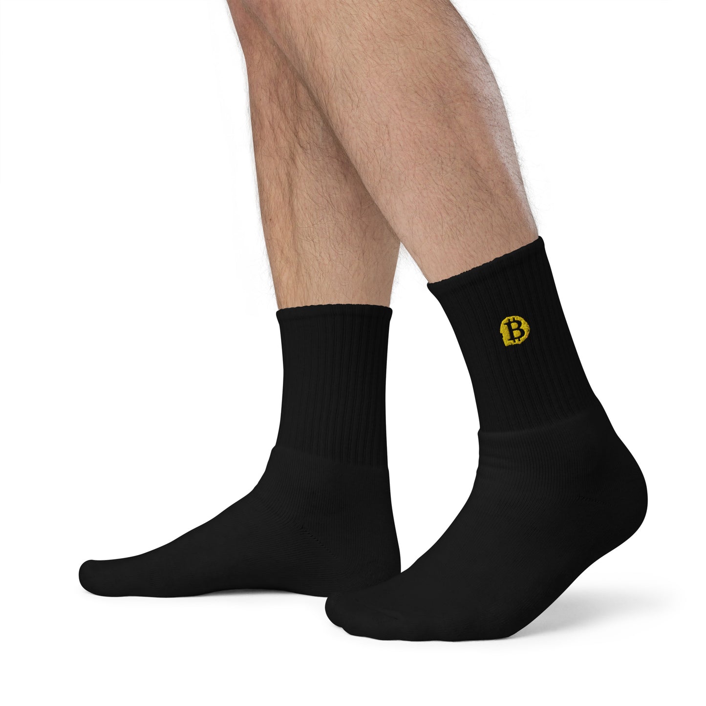 Embroidered Unisex Bitcoin Socks