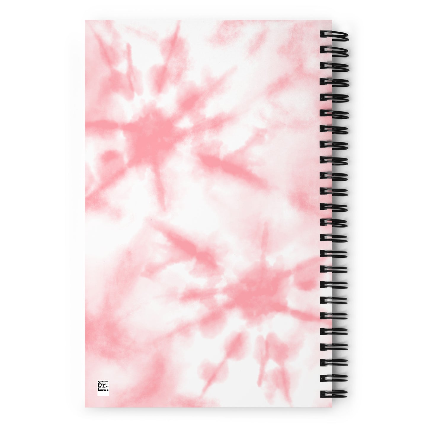 Back of spiral notebook with light coloring to match the front design