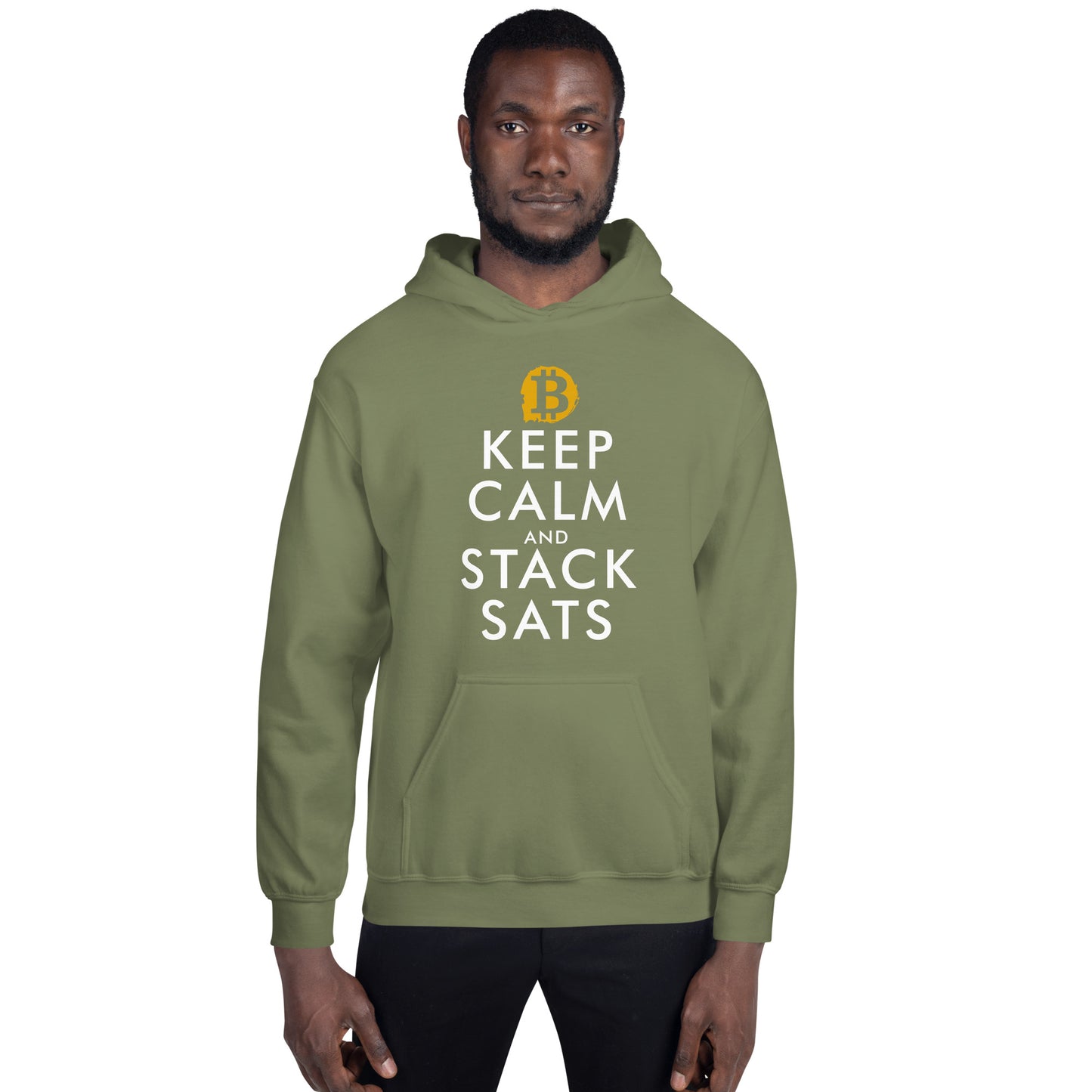 Men's Bitcoin Keep Calm Heavy Blend Hoodie