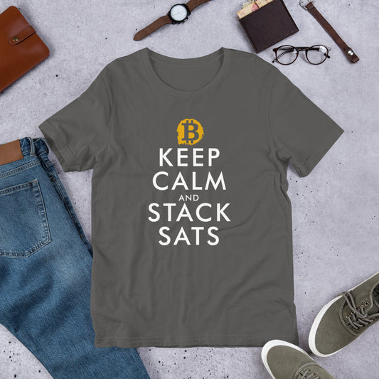 Men's Short Sleeve Stack Sats Bitcoin T-Shirt